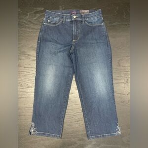 New NYDJ Ariel Crop Lift Tuck Jean Size 6